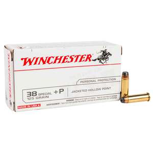 Winchester Target 38 Special +P 125gr JHP Handgun Ammo - 50 Rounds