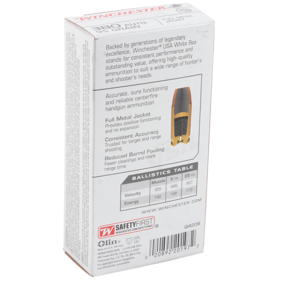 Winchester Target 380 Auto (ACP) 95gr FMJ Handgun Ammo - 50 Rounds Winchester Target 380 Auto (ACP) 95gr FMJ Handgun Ammo - 50 Rounds