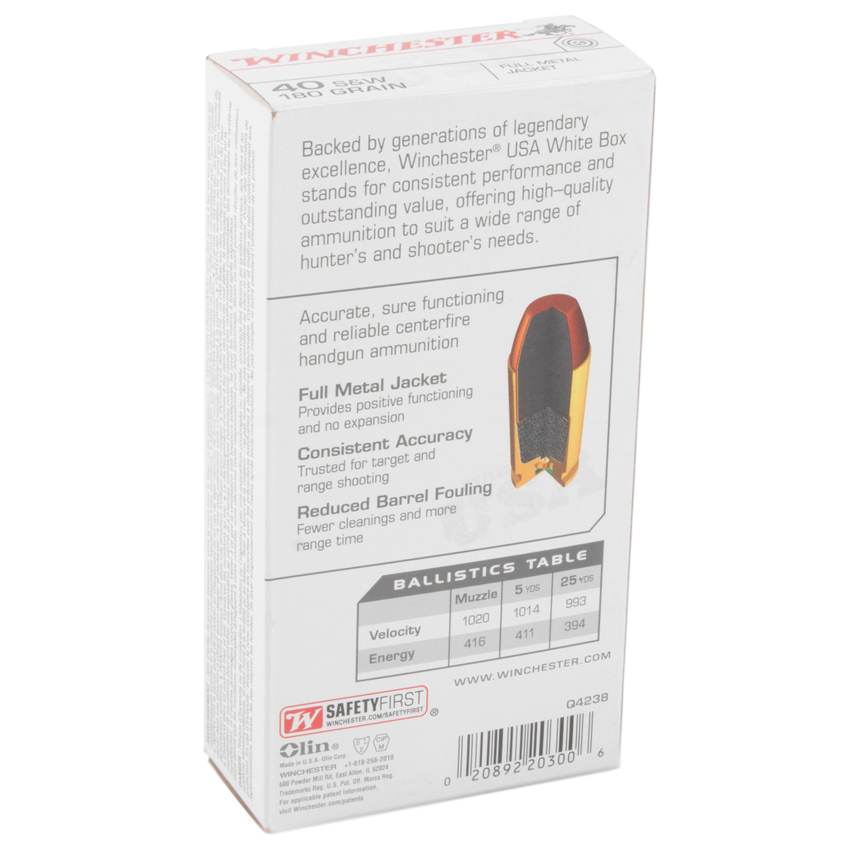 Winchester Target 40 S&W 180gr FMJ Handgun Ammo - 50 Rounds Winchester Target 40 S&W 180gr FMJ Handgun Ammo - 50 Rounds