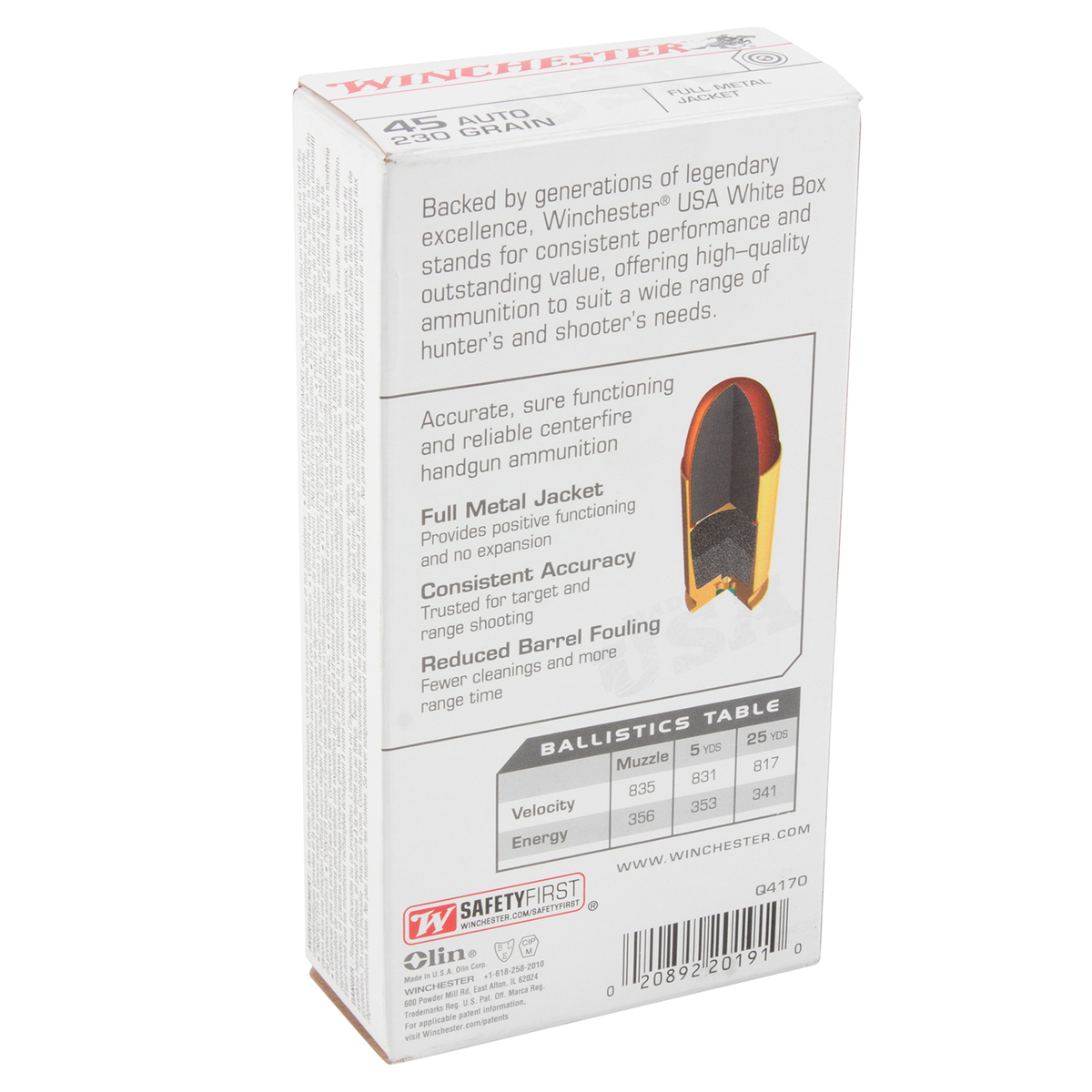Winchester Target 45 Auto (ACP) 230gr FMJ Handgun Ammo - 50 Rounds Winchester Target 45 Auto (ACP) 230gr FMJ Handgun Ammo - 50 Rounds