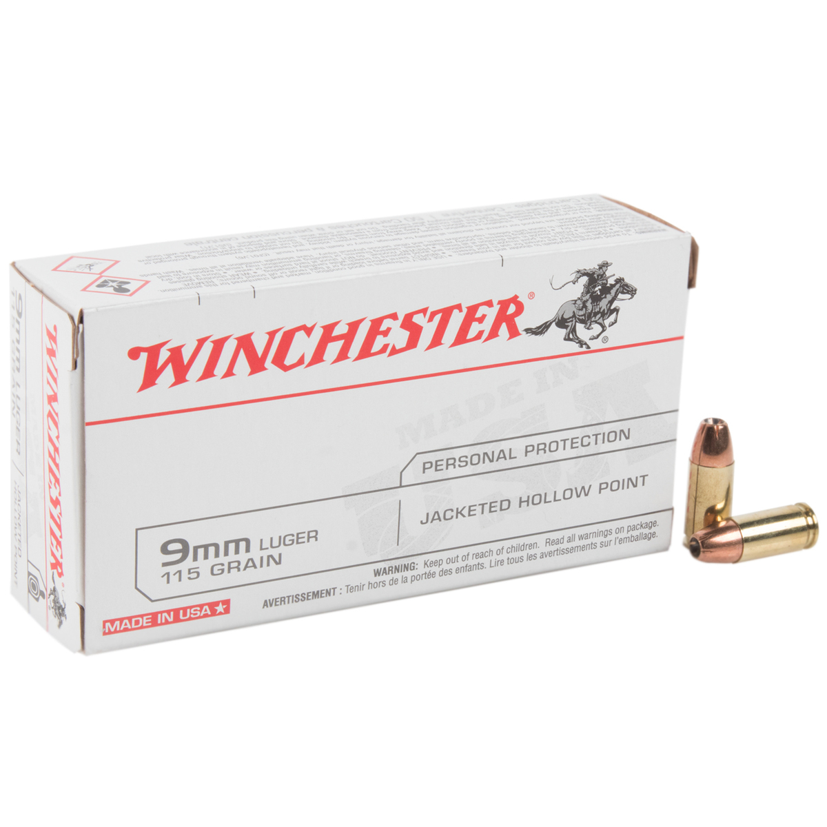 Winchester Target 9mm Luger 115gr JHP Handgun Ammo - 50 Rounds | Sportsman's Warehouse