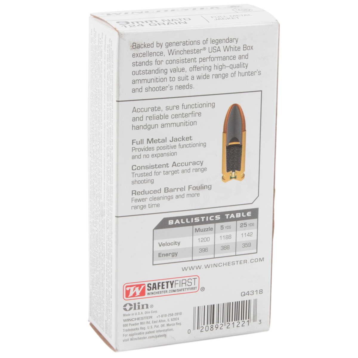 Winchester Target 9mm Luger 124gr FMJ Handgun Ammo - 50 Rounds Winchester Target 9mm Luger 124gr FMJ Handgun Ammo - 50 Rounds