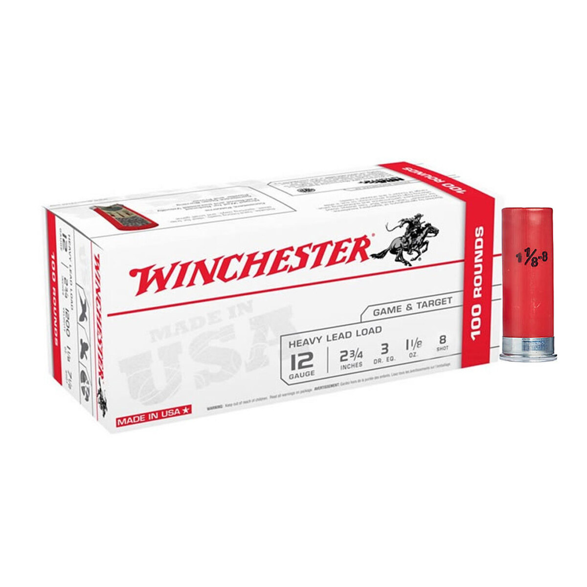 Winchester Target & Game 12 Gauge 2-3/4in 1-1/8oz Target Shotshells ...
