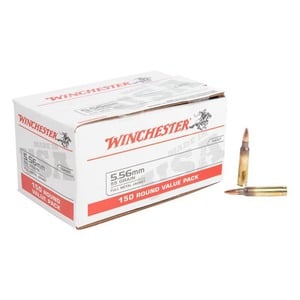 Winchester USA White Box 5.56mm NATO 55gr FMJ Rifle Ammo - 1000 Rounds