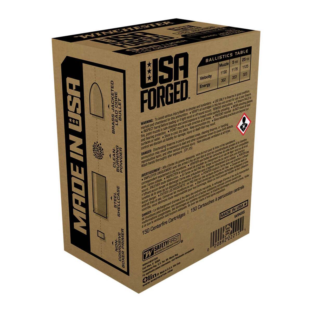 Winchester USA Forged 9mm Luger 115gr FMJ Handgun Ammo - 150 Rounds Winchester USA Forged 9mm Luger 115gr FMJ Handgun Ammo - 150 Rounds