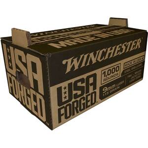 Winchester USA Forged 9mm Luger 115gr FMJ Centerfire Handgun Ammo - 1000 Rounds Winchester USA Forged 9mm Luger 115gr FMJ Centerfire Handgun Ammo - 1000 Rounds
