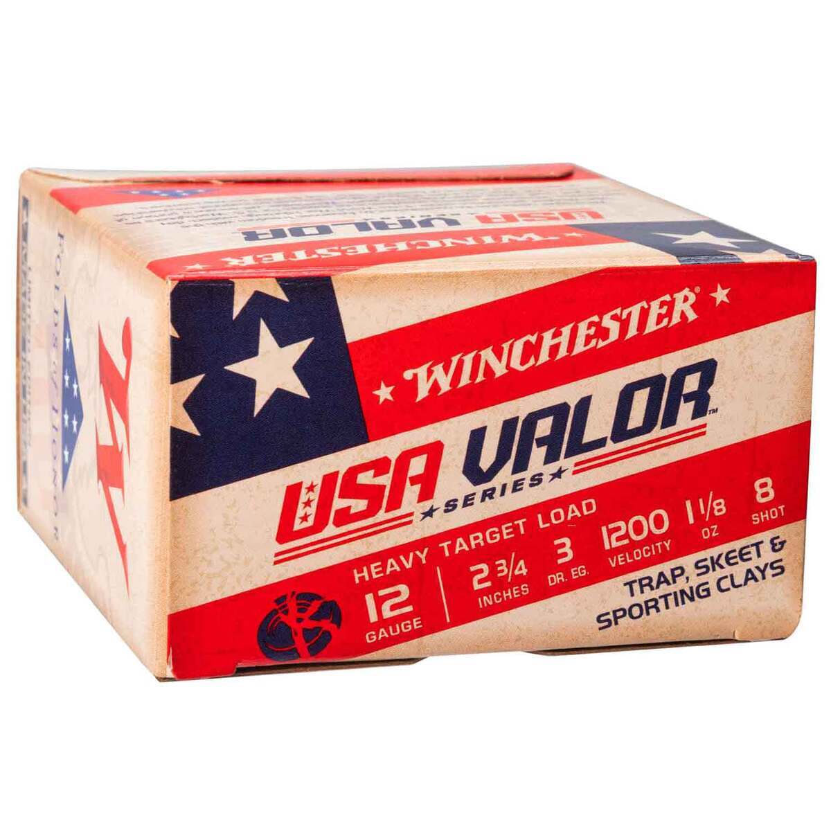 Winchester USA Valor 12 Gauge 2-3/4in #8 1-1/8oz Target Shotshells - 25 Rounds Winchester USA Valor 12 Gauge 2-3/4in #8 1-1/8oz Target Shotshells - 25 Rounds