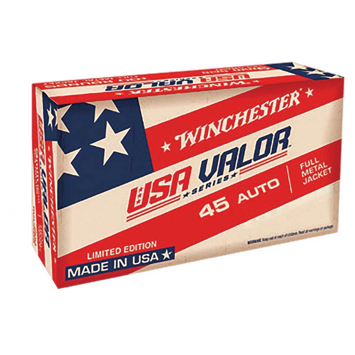 Winchester USA Valor 45 Auto (ACP) 230gr FMJ Handgun Ammo - 100 Rounds Winchester USA Valor 45 Auto (ACP) 230gr FMJ Handgun Ammo - 100 Rounds
