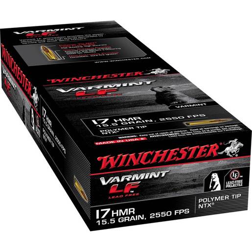 Winchester Varmint LF 17 HMR 15.5gr NTX Rimfire Ammo – 50 Rounds