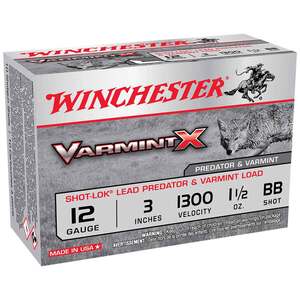 Winchester Varmint X 12 Gauge 3in #00 Buck 1-1/2oz Buckshot Shotshells - 10 Rounds Winchester Varmint X 12 Gauge 3in #00 Buck 1-1/2oz Buckshot Shotshells - 10 Rounds