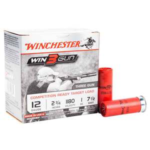 Winchester Win3Gun 12 Gauge 2-3/4in #7.5 1oz Target Shotshells - 25 Rounds