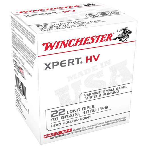 Winchester Xpert 22 Long Rifle 36gr LHP Rimfire Ammo Ammo - 100 Rounds 100 Rounds Ammo