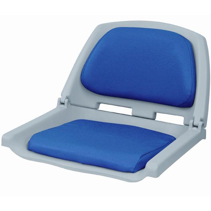 Wise Folding Plastic Boat Seat w/ Cushion Pad Eclipse