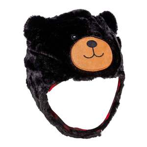 Wishpets Infant Black Bear Earflap Beanie - Black