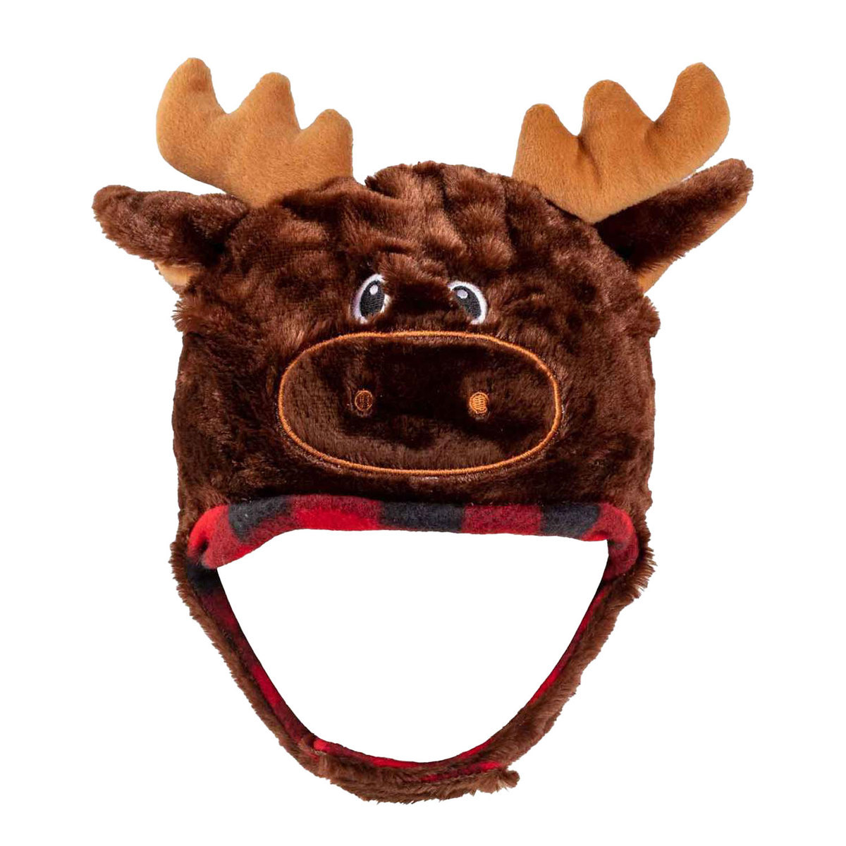Wishpets Infant Moose Earflap Beanie - Brown - Brown One Size Fits Most Wishpets Infant Moose Earflap Beanie - Brown - Brown One Size Fits Most