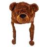 Wishpets Women's Grizzly Bear Earflap Beanie - Brown - Brown One Size Fits Most