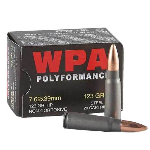 Wolf Ammo 7.62x39mm 123gr FMJ Steel Case Rifle Ammo 20 Rounds f 7.62x39mm 123gr FMJ Steel Case Rifle 20 Rounds Ammo