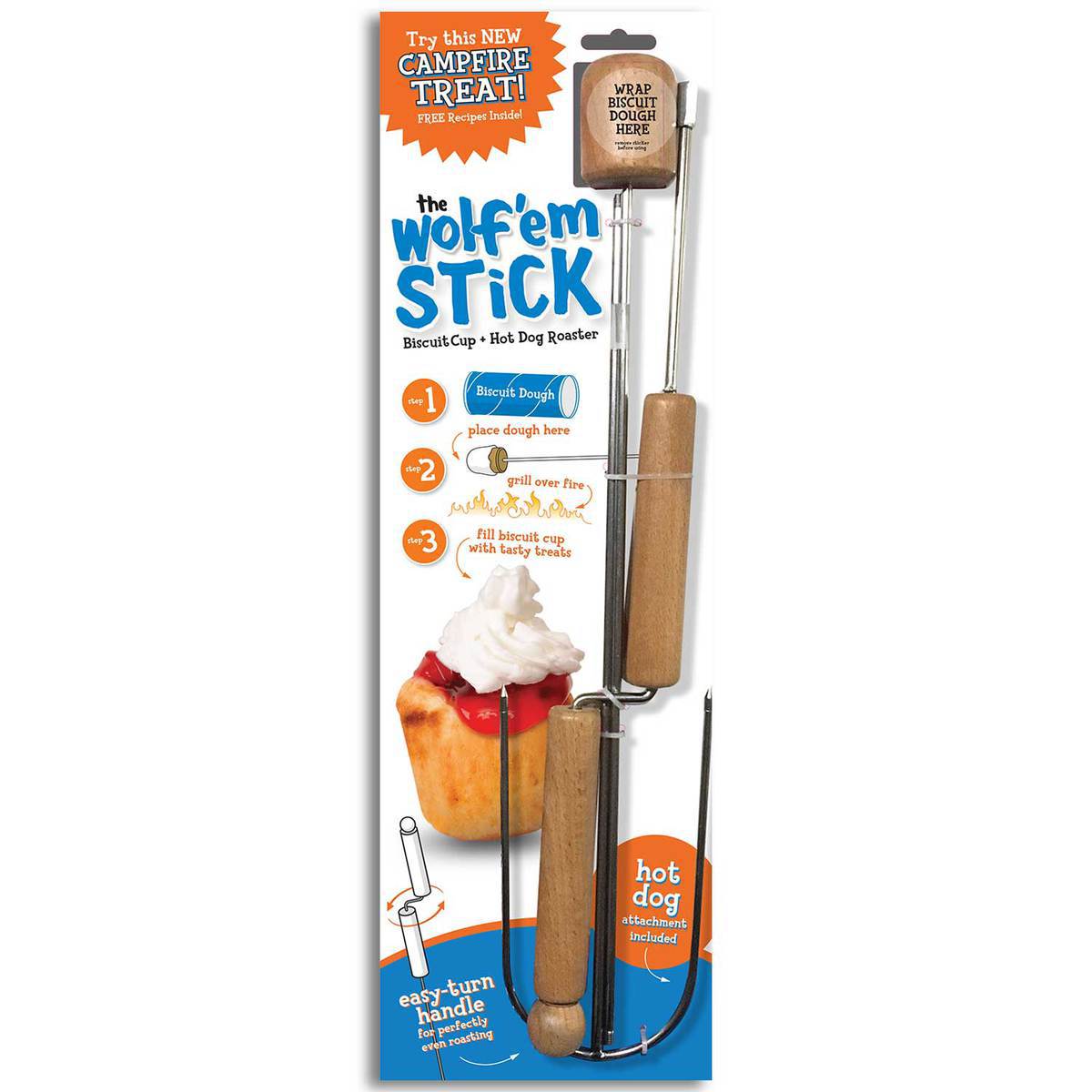 Wolf'em Stick Two-In-One Campfire Stick - Brown 32in Wolf'em Stick Two-In-One Campfire Stick - Brown 32in