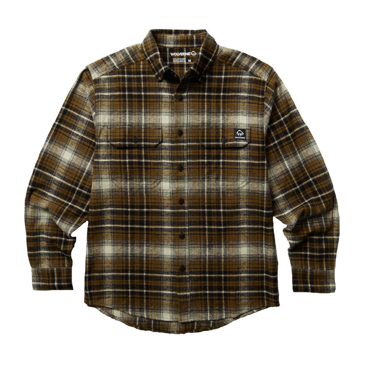 Wolverine Men's Glacier Flannel Long Sleeve Casual Shirt Wolverine Men's Glacier Flannel Long Sleeve Casual Shirt