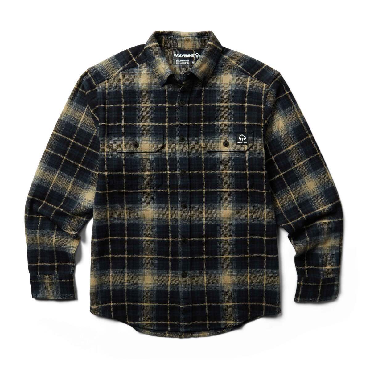 Wolverine Men's Glacier Flannel Long Sleeve Casual Shirt Wolverine Men's Glacier Flannel Long Sleeve Casual Shirt