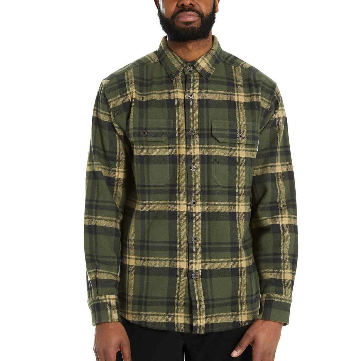 Wolverine Men's Glacier Flannel Long Sleeve Casual Shirt Wolverine Men's Glacier Flannel Long Sleeve Casual Shirt