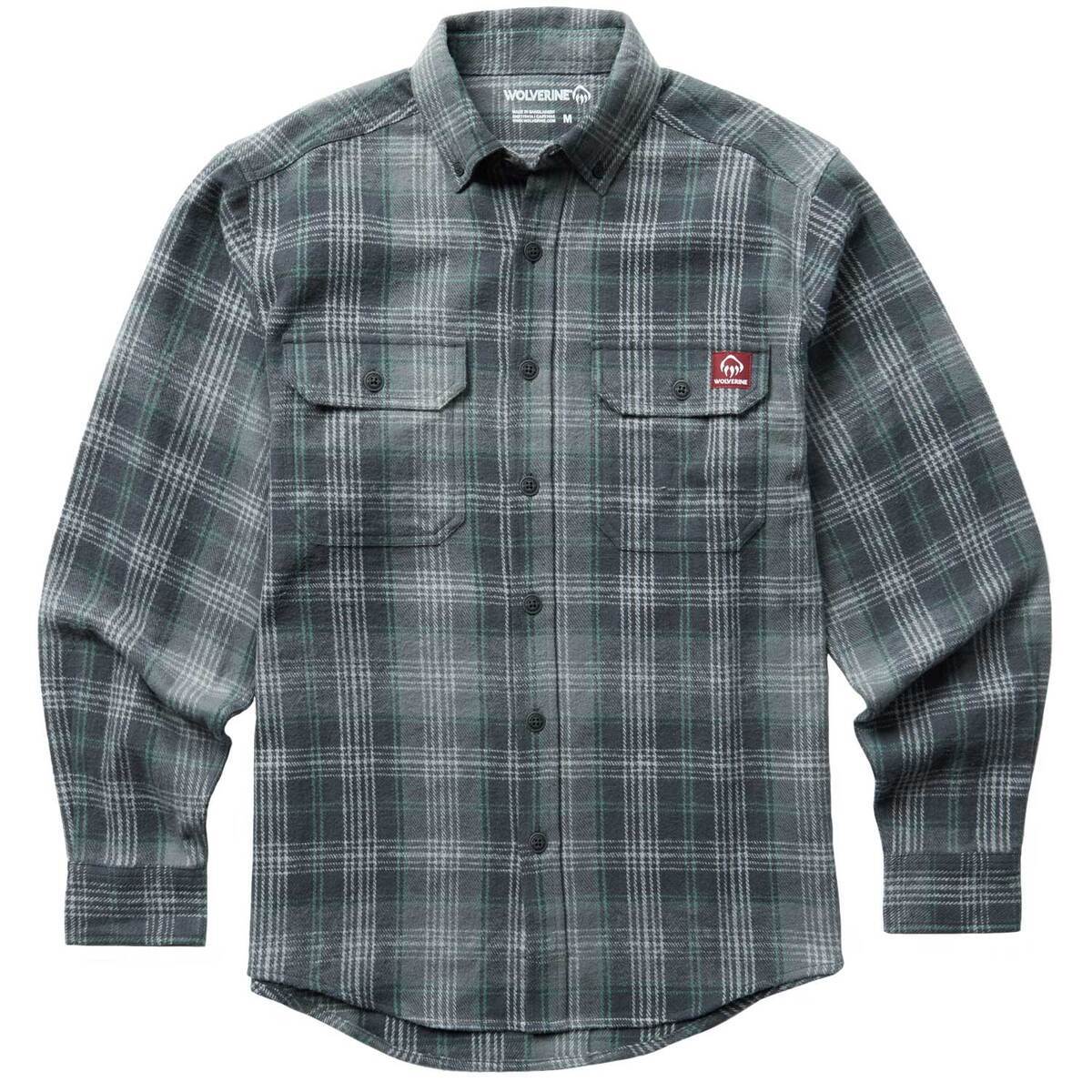 Wolverine Men's Glacier Flannel Long Sleeve Casual Shirt Wolverine Men's Glacier Flannel Long Sleeve Casual Shirt