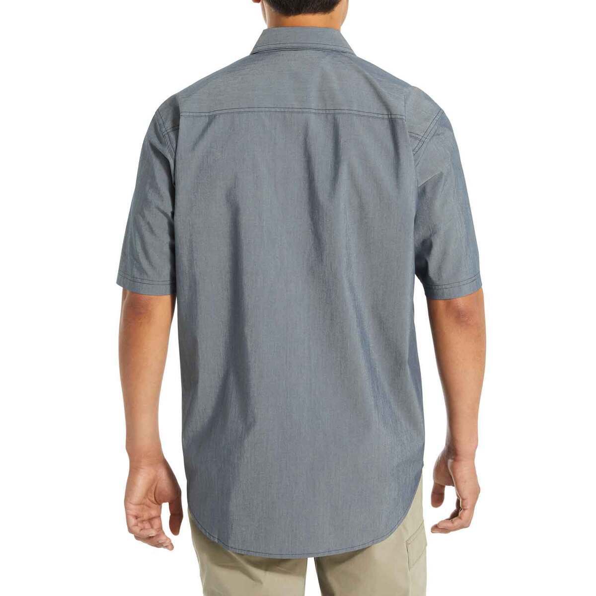Wolverine Men's Grayson Chambray Short Sleeve Work Shirt Wolverine Men's Grayson Chambray Short Sleeve Work Shirt