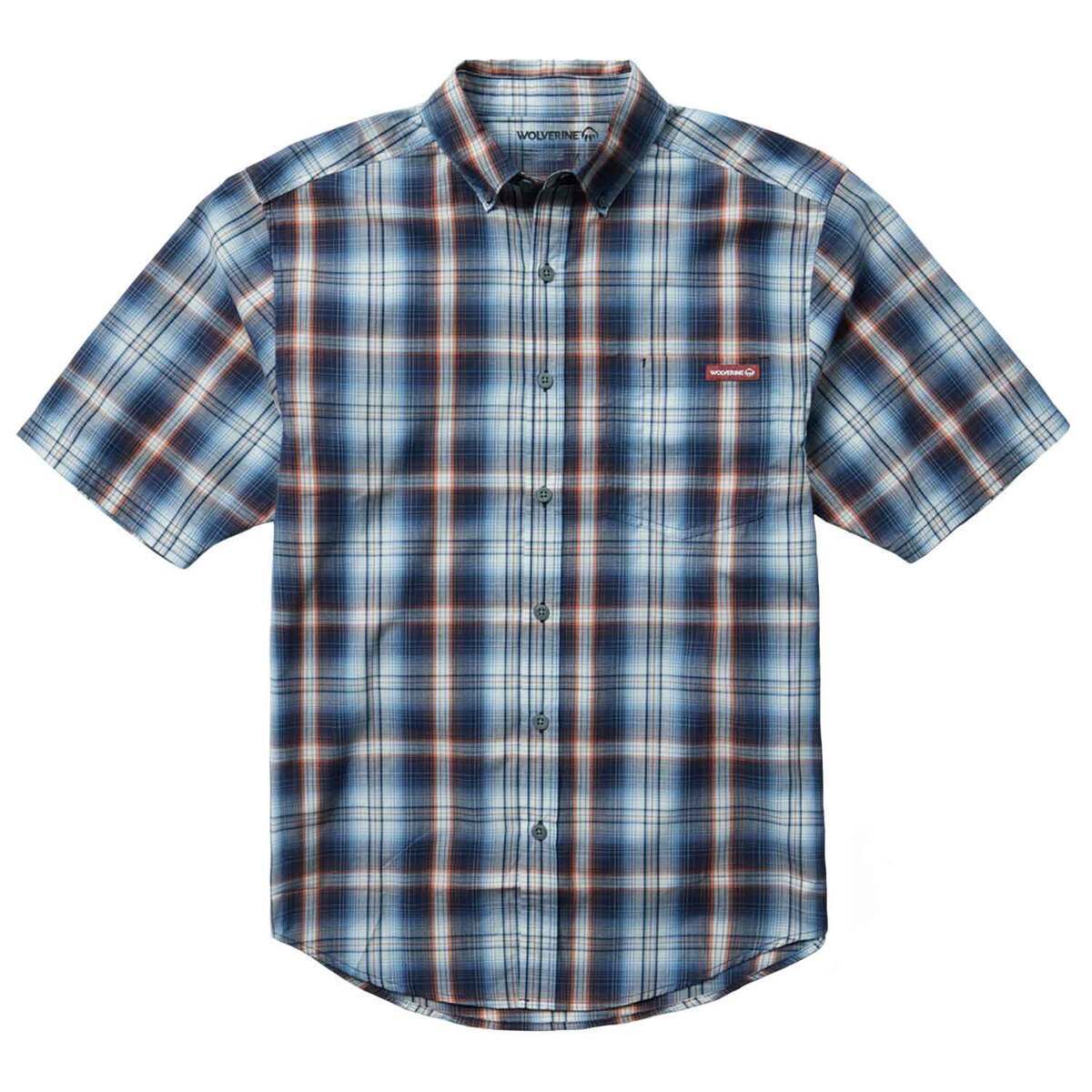 Wolverine Men's Mortar Plaid Short Sleeve Work Shirt | Sportsman's ...