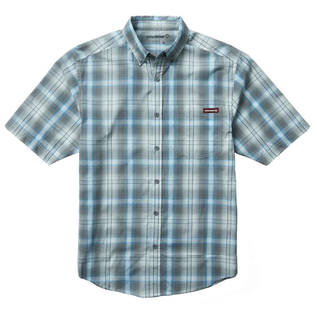 Wolverine Men's Mortar Plaid Short Sleeve Work Shirt | Sportsman's ...