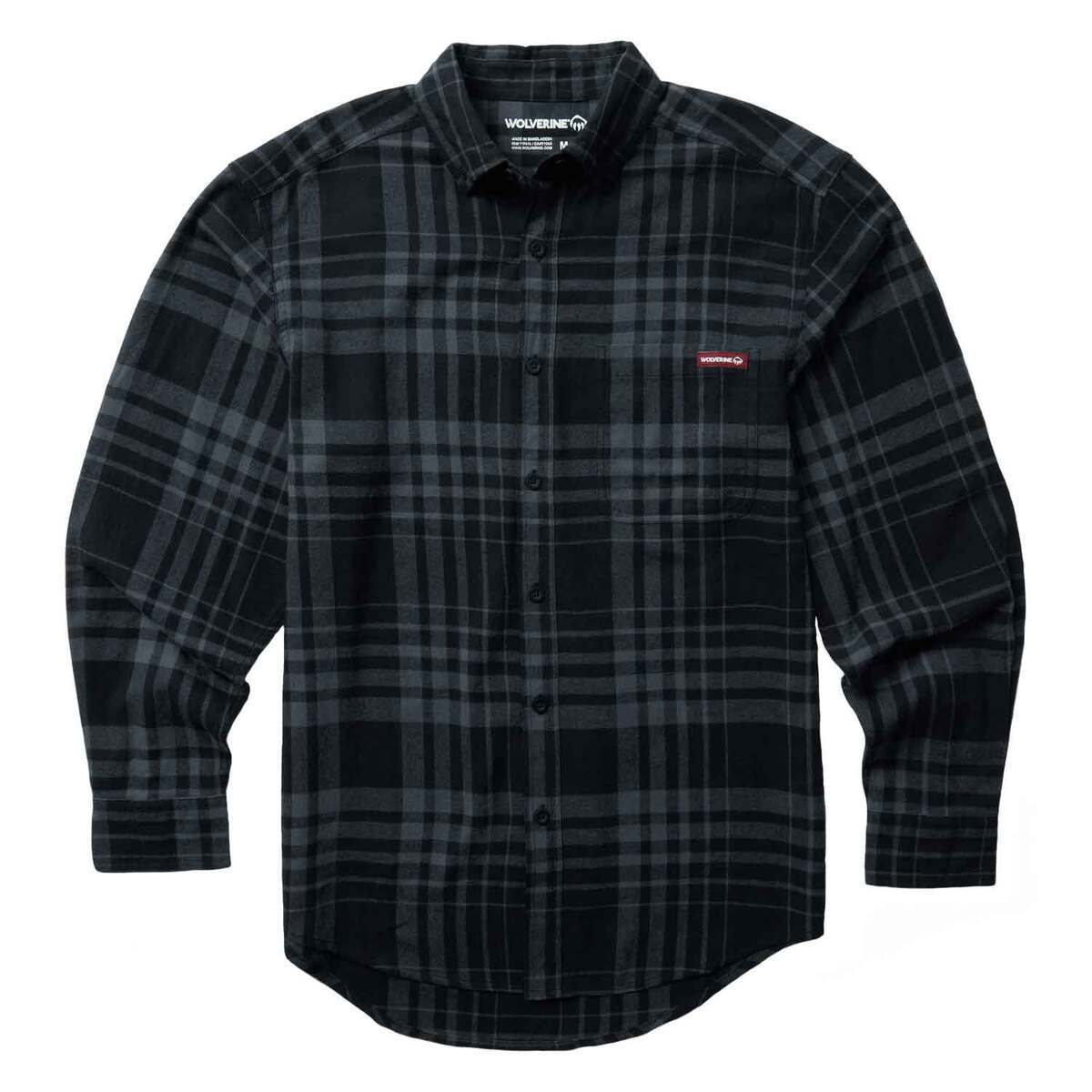 Wolverine Men's Pike Flannel Long Sleeve Work Shirt Wolverine Men's Pike Flannel Long Sleeve Work Shirt