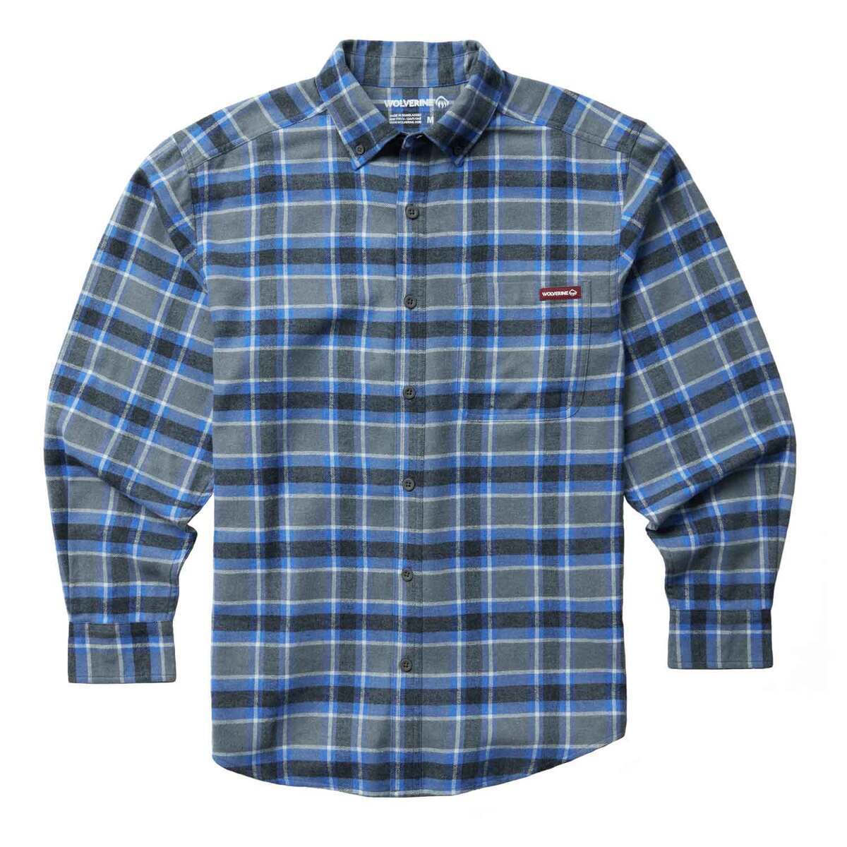 Wolverine Men's Pike Flannel Long Sleeve Work Shirt Wolverine Men's Pike Flannel Long Sleeve Work Shirt