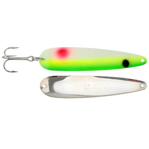 Wolverine Tackle Silver Steak Standard Trolling Spoon – Green Muffin