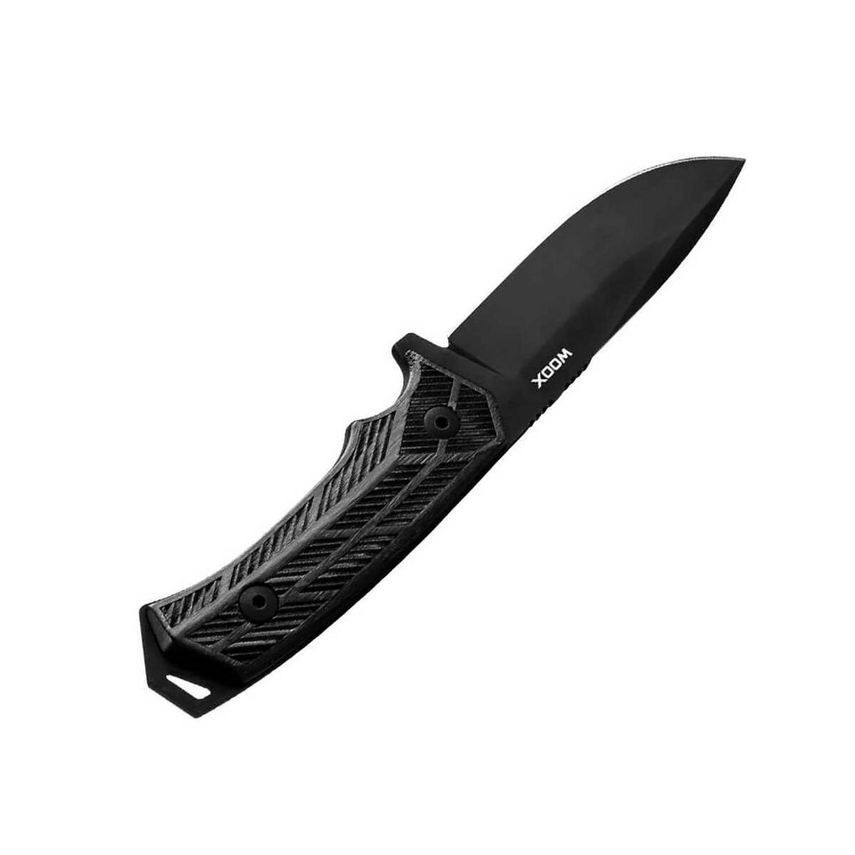 WOOX Rock 62 4.25 inch Fixed Blade - Engraved Phantom Black - Black WOOX Rock 62 4.25 inch Fixed Blade - Engraved Phantom Black - Black