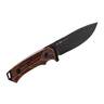 WOOX Rock 62 4.25 inch Fixed Blade - Engraved Brown - Brown