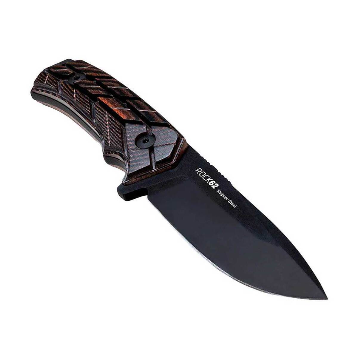 WOOX Rock X-Grip 4.25 inch Fixed Blade Knife - Brown WOOX Rock X-Grip 4.25 inch Fixed Blade Knife - Brown