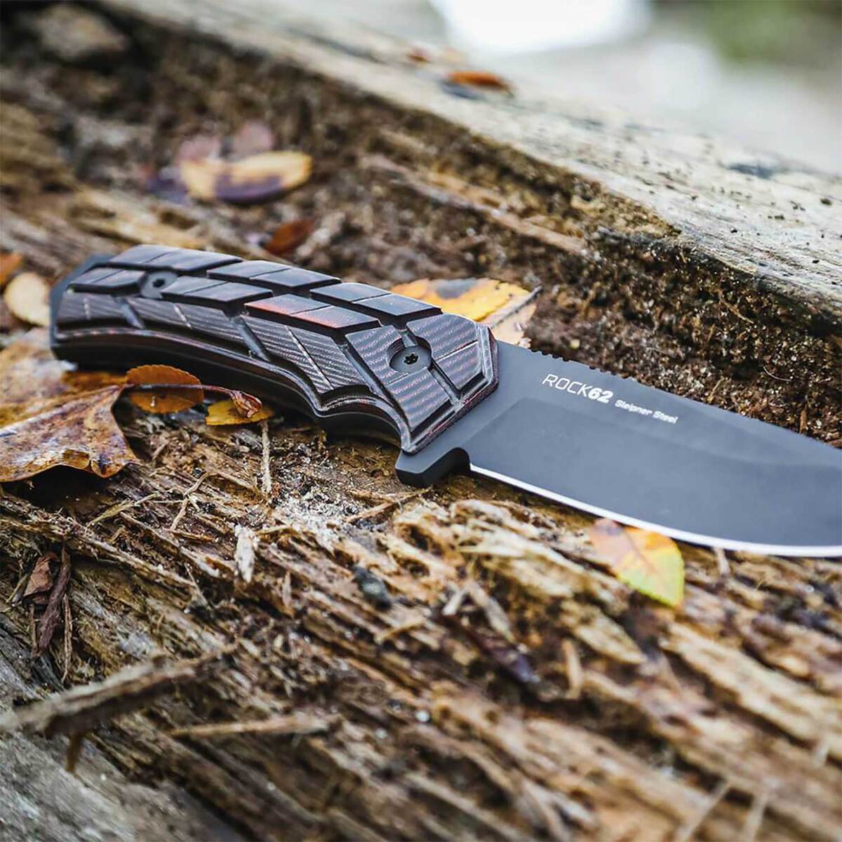 WOOX Rock X-Grip 4.25 inch Fixed Blade Knife - Brown WOOX Rock X-Grip 4.25 inch Fixed Blade Knife - Brown