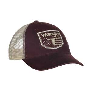 Wrangler Longhorn Adjustable Hat - Brown/Bone - One Size Fits Most