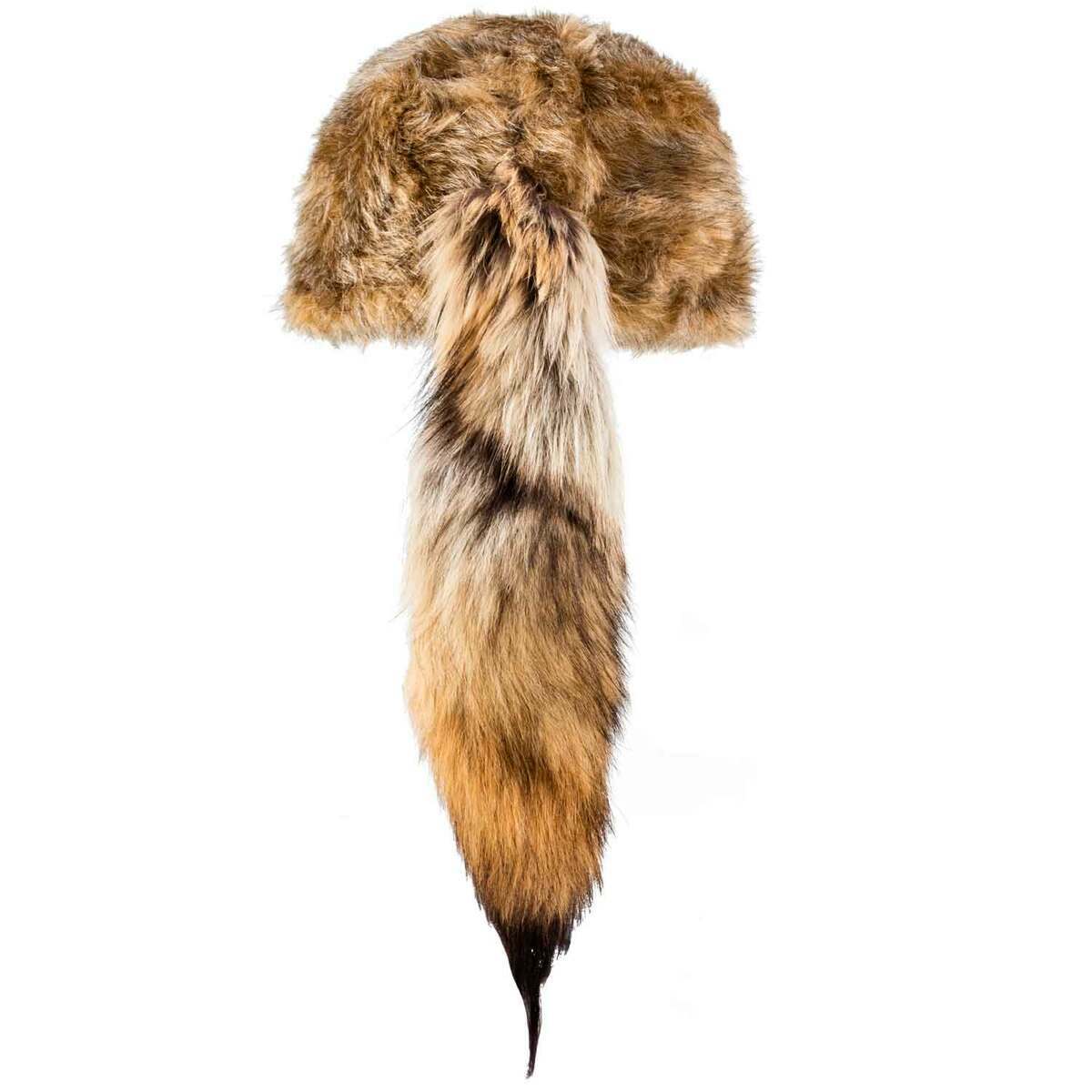 Magpie Coyote Fur and Tail Hat Magpie Coyote Fur and Tail Hat