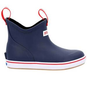 XTRATUF Youth Ankle Deck Waterproof Pull On Boots - Navy Blue - Size 10