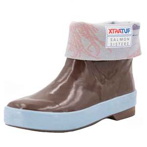 XTRATUF Youth Salmon Sisters Legacy Rubber Deck Boots - Chocolate/Jellyfish - Size 11