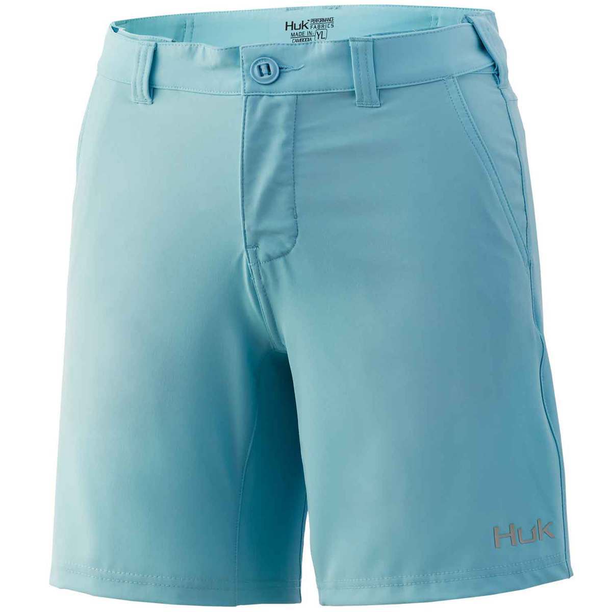 Huk Boys' Rogue Fishing Shorts - Ice Blue - M - Ice Blue M Huk Boys' Rogue Fishing Shorts - Ice Blue - M - Ice Blue M