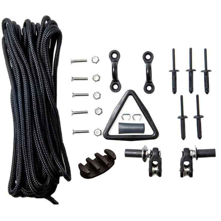 Yak Gear Deluxe Anchor Trolley with Pulleys - Black Yak Gear Deluxe Anchor Trolley with Pulleys - Black