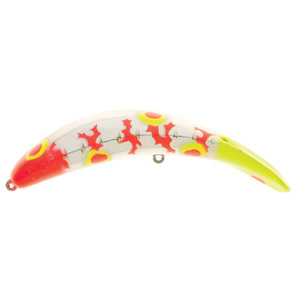 Yakima Bait Hawg Nose Flatfish Trolling Lure - Double Chart Red Red Tiger Fire Starter, 1-4/5oz, 5-1/2in