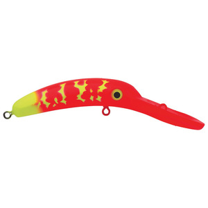 Yakima Bait Mag Lip 5.0 Trolling Lure - Fluorescent Red Chartreuse Tiger & Tail, 1-1/7oz, 5in