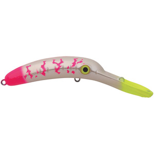 Yakima Bait Mag Lip 5.0 Trolling Lure - Pearl Chartreuse Pink Tiger & Tail, 1-1/7oz, 5in