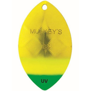 Yakima Mulkey's Guide Flash Lure Component - Metallic Chartreuse/Green Tip, 5in