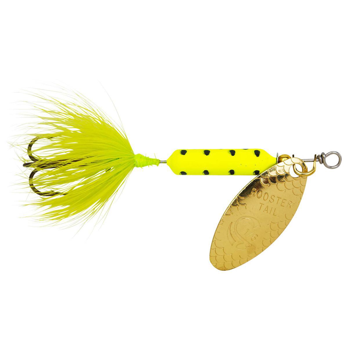 Yakima Rooster Tail In Line Spinner - Chartreuse Dalmatian, 3/8oz, 3in - Chartreuse Dalmatian Yakima Rooster Tail In Line Spinner - Chartreuse Dalmatian, 3/8oz, 3in - Chartreuse Dalmatian