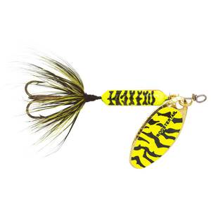 Yakima Original Rooster Tail Inline Spinner - Chartreuse/Black Tiger, 1/16oz, 2in