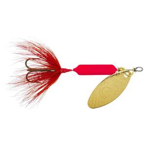 Yakima Original Rooster Tail Inline Spinner - Fluorescent Red, 1/16oz, 2in