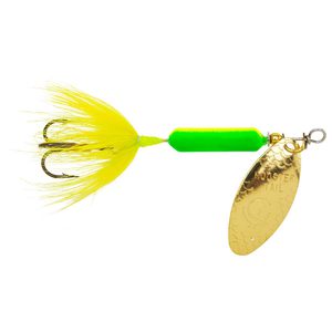 Yakima Original Rooster Tail Inline Spinner - Lime/Chartreuse, 1/16oz, 2in
